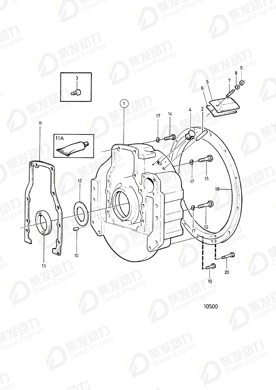 VOLVO Gasket 787198 Drawing